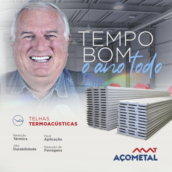 Telhas termoacusticas Açometal oferecem conforto térmico